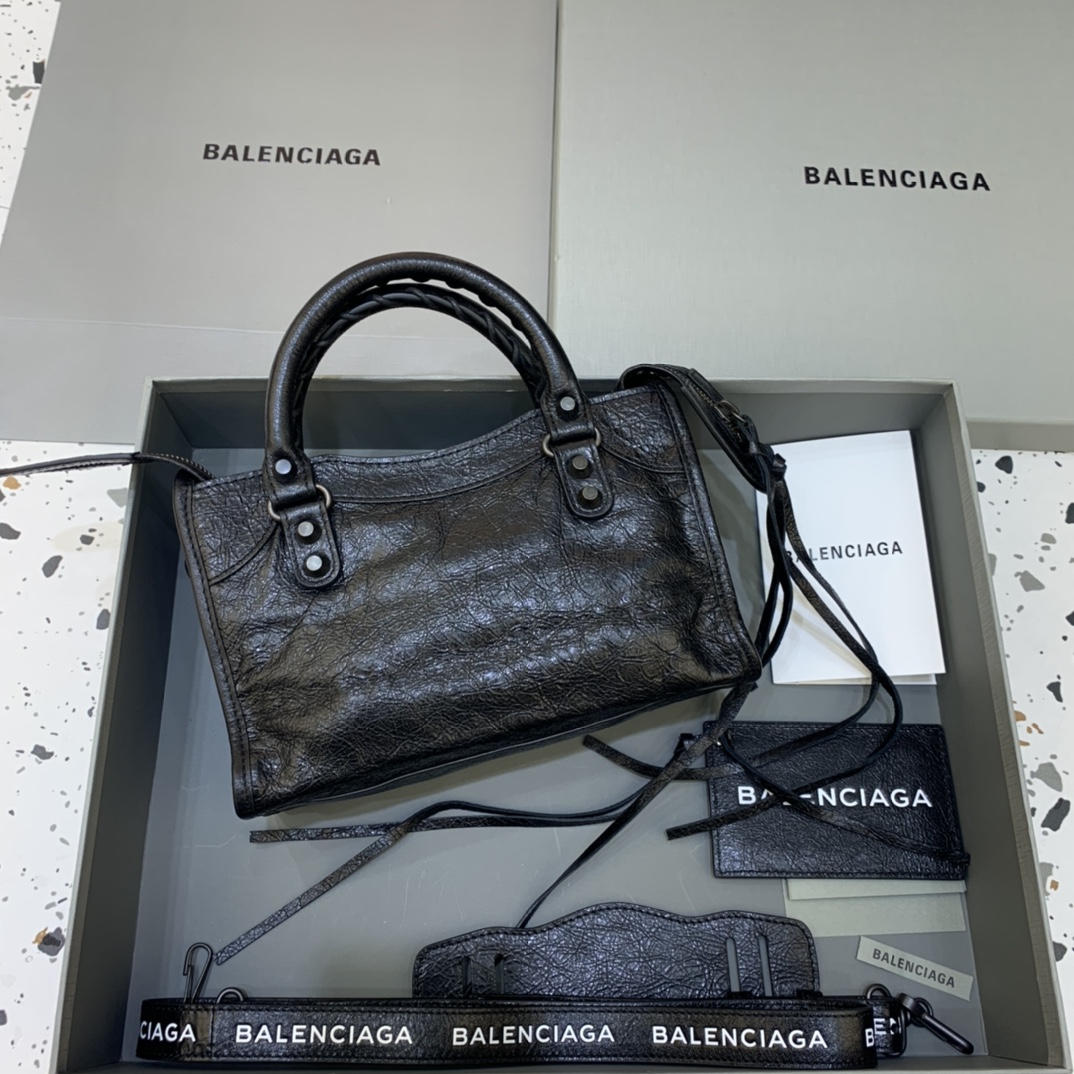 Balenciaga Classic City Mini Handbag Shoulder Bag Black